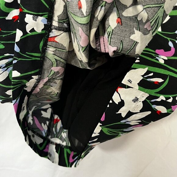 Veronica Beard Janis Ruched Floral Print Mini Dress Puff‎ Sleeves Size 8 - Picture 13 of 15